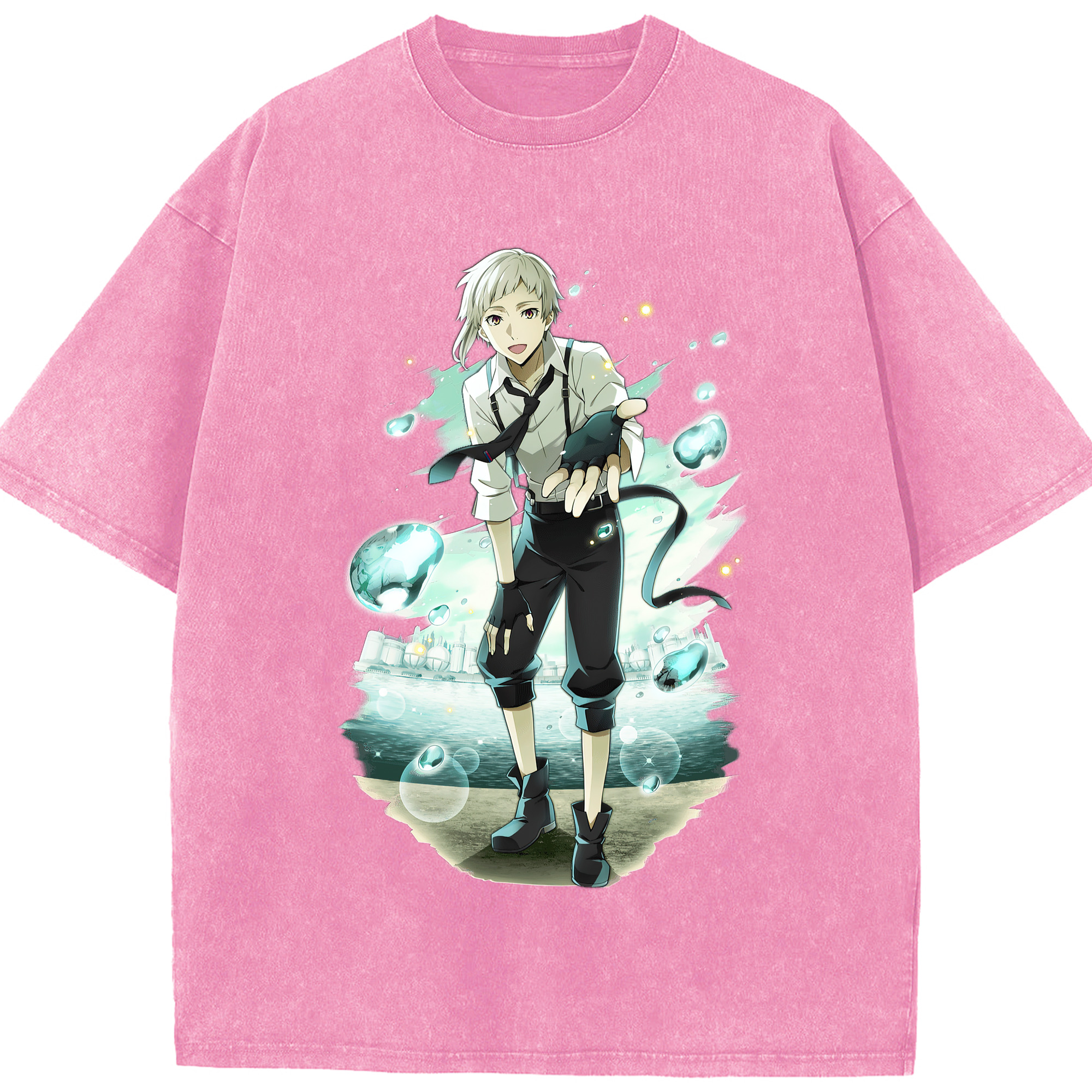 （画像用） 文豪ストレイドッグス Bungo Stray Dogs 綿100% ヴィンテージ風 半袖Tシャツ（フロントプリント）
